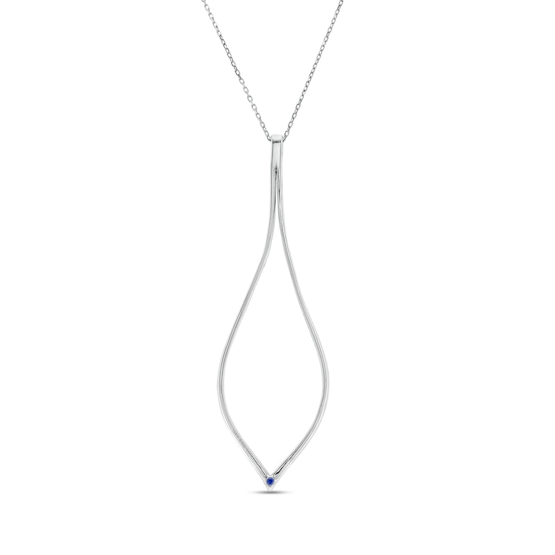 Main Image 2 of Vera Wang Love Collection 3/4 CT. T.W. Diamond Elongated Teardrop Pendant in 10K White Gold – 19"