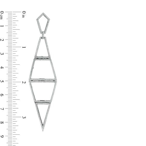 Vera Wang Love Collection 1-1/2 CT. T.w. Diamond Geometric Drop Earrings in 10K White Gold