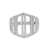 Thumbnail Image 3 of Vera Wang Love collection 1/2 CT. T.W. Diamond Geometric Frame Multi-Row Ring in 10K White Gold