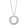 Thumbnail Image 1 of Vera Wang Love Collection 1/2 CT. T.W. Diamond Entwined Circle Pendant in 10K White Gold – 19"