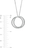 Thumbnail Image 3 of Vera Wang Love Collection 1/2 CT. T.W. Diamond Entwined Circle Pendant in 10K White Gold – 19"