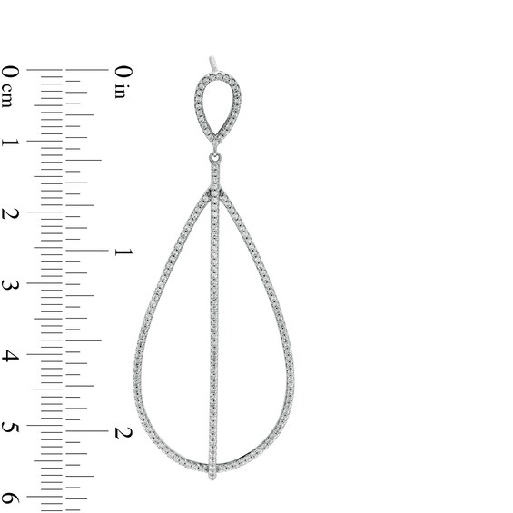Vera Wang Love Collection 1 CT. T.w. Diamond Pear-Shaped Drop Earrings in 10K White Gold