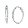 Thumbnail Image 1 of Marilyn Monroe™ Collection 1/2 CT. T.W. Diamond Hoop Earrings in 10K White Gold