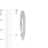 Thumbnail Image 2 of Marilyn Monroe™ Collection 1/2 CT. T.W. Diamond Hoop Earrings in 10K White Gold