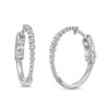 Thumbnail Image 0 of Marilyn Monroe™ Collection 1/5 CT. T.W. Diamond Hoop Earrings in 10K White Gold