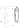 Thumbnail Image 1 of Marilyn Monroe™ Collection 1/5 CT. T.W. Diamond Hoop Earrings in 10K White Gold