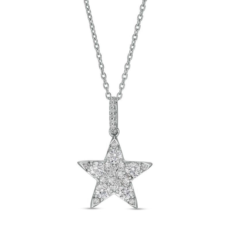 Main Image 1 of Marilyn Monroe™ Collection 3/4 CT. T.W. Diamond Star Pendant in 10K White Gold