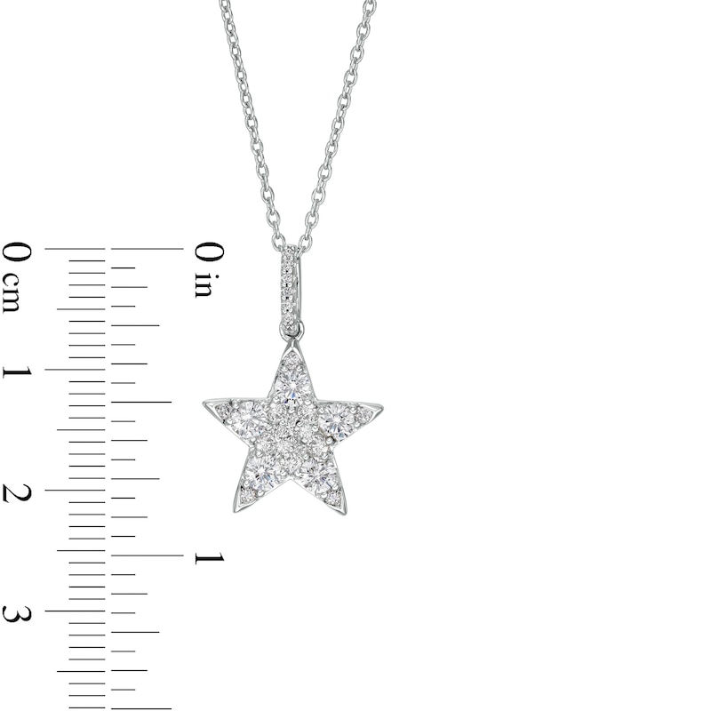 Main Image 2 of Marilyn Monroe™ Collection 3/4 CT. T.W. Diamond Star Pendant in 10K White Gold