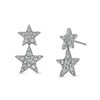 Thumbnail Image 1 of Marilyn Monroe ™ Collection 1 CT. T.W. Diamond Double Star Drop Earrings in 10K White Gold