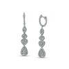 Thumbnail Image 1 of Marilyn Monroe™ Collection 1 CT. T.W. Multi-Shaped Multi-Diamond Drop Earrings in 10K White Gold