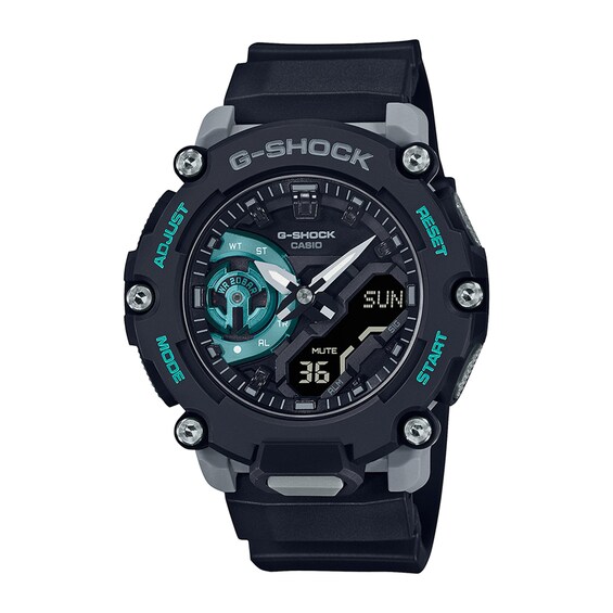 Men's Casio G-Shock Classic Tri-Tone Resin Strap Watch with Black Dial (Model: Ga2200M-1A)