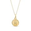 Thumbnail Image 0 of Child's Textured Frame Virgin Mary Medallion Pendant in 14K Gold – 15"