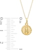 Thumbnail Image 1 of Child's Textured Frame Virgin Mary Medallion Pendant in 14K Gold – 15"