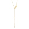 Thumbnail Image 2 of Child's 3.0mm Cubic Zirconia Cross Pendant in 14K Gold – 15"
