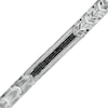 Thumbnail Image 1 of 1 CT. T.W. Black Enhanced and White Diamond Border Ribbon-Cut Ends ID Bracelet in 10K White Gold - 8.5"