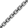 Thumbnail Image 1 of 1 CT. T.W. Black Enhanced and White Diamond Triple Row Rounded Brick Link Bracelet in 10K White Gold - 8.5"