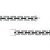 Thumbnail Image 3 of 1 CT. T.W. Black Enhanced and White Diamond Triple Row Rounded Brick Link Bracelet in 10K White Gold - 8.5"