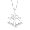 Thumbnail Image 1 of 1/15 CT. T.W. Diamond Holiday Bells Pendant in Sterling Silver