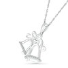 Thumbnail Image 2 of 1/15 CT. T.W. Diamond Holiday Bells Pendant in Sterling Silver