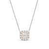 Thumbnail Image 1 of 1/4 CT. T.W. GIA-Graded Asscher-Cut Diamond Tilted Frame Pendant in 14K Rose Gold (I/VS1)