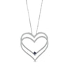 Thumbnail Image 1 of The Kindred Heart from Vera Wang Love Collection 1/2 CT. T.W. Diamond Double Heart Pendant in 10K White Gold – 19"