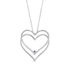 Thumbnail Image 2 of The Kindred Heart from Vera Wang Love Collection 1/2 CT. T.W. Diamond Double Heart Pendant in 10K White Gold – 19"