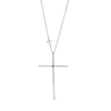 Thumbnail Image 2 of Vera Wang Love Collection 1/4 CT. T.W. Diamond Cross Pendant in 10K White Gold – 18.75"