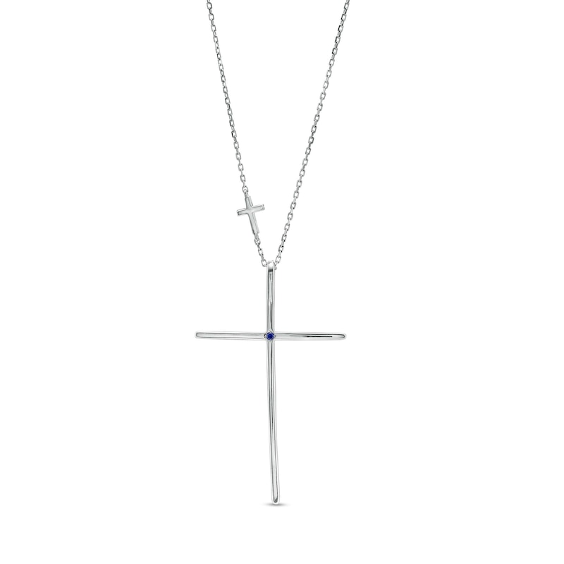 Main Image 2 of Vera Wang Love Collection 1/4 CT. T.W. Diamond Cross Pendant in 10K White Gold – 18.75"