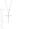Thumbnail Image 3 of Vera Wang Love Collection 1/4 CT. T.W. Diamond Cross Pendant in 10K White Gold – 18.75"