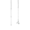 Thumbnail Image 3 of Vera Wang Love Collection 1/5 CT. T.W. Diamond Double Strand Sideways Cross Pendant in 10K White Gold – 28.5&quot;