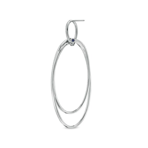 Vera Wang Love Collection 1-1/2 CT. T.w. Diamond Double Oval Drop Earrings in 10K White Gold