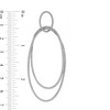 Thumbnail Image 3 of Vera Wang Love Collection 1-1/2 CT. T.W. Diamond Double Oval Drop Earrings in 10K White Gold