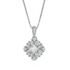Thumbnail Image 1 of 3/4 CT. T.W. Diamond Tilted Cushion Pendant in 10K White Gold