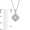 Thumbnail Image 3 of 3/4 CT. T.W. Diamond Tilted Cushion Pendant in 10K White Gold