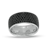 Thumbnail Image 0 of Men's 2 CT. T.W. Black Enhanced Diamond Comfort-Fit Dome Ring in 14K White Gold
