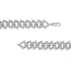 Thumbnail Image 2 of 3-1/2 CT. T.W. Diamond Spiked Curb Chain Bracelet in 10K White Gold - 8.5"