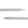 Thumbnail Image 2 of Men's 9 CT. T.W. Diamond Spiked Curb Chain Necklace in 10K White Gold - 22"
