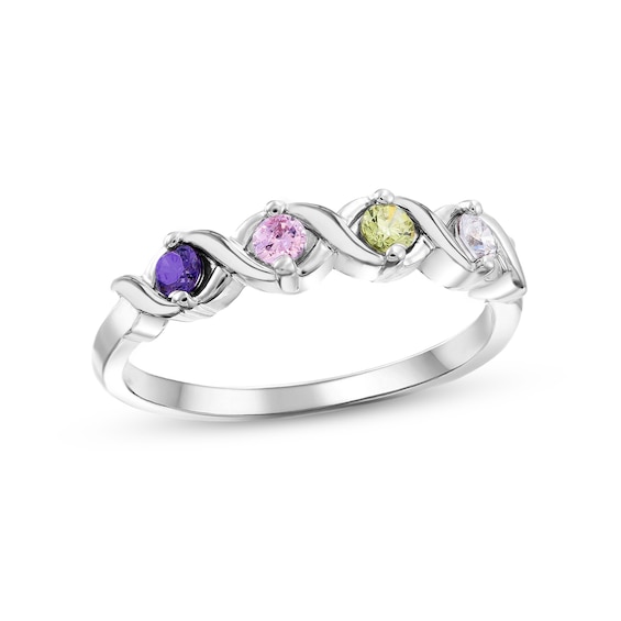 Gemstone Infinity Ring (1-7 Stones)