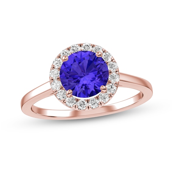 Round Tanzanite Bridal Ring