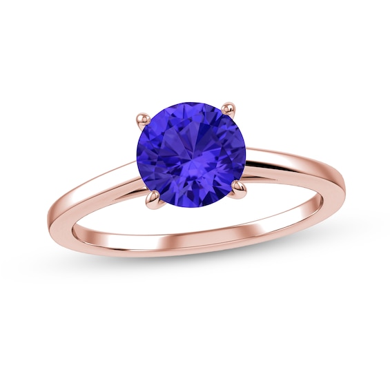 Round Tanzanite Bridal Ring
