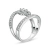 Thumbnail Image 3 of 1 CT. T.W. Composite Marquise-Shaped Diamond Frame Open Shank Ring in 10K White Gold