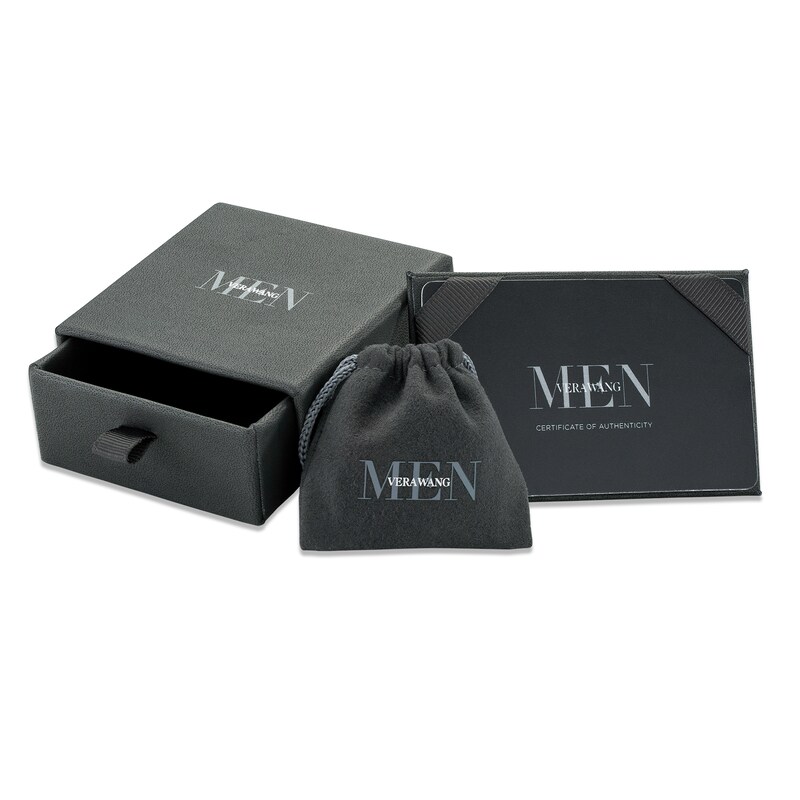 Vera Wang Men 2-7/8 CT. T.W. Black Diamond Solitaire Stud Earrings in Sterling Silver with Black Rhodium