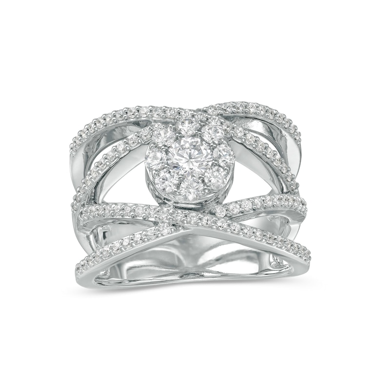 Main Image 1 of 1 CT. T.W. Composite Diamond Orbit Ring in 10K White Gold