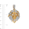 Thumbnail Image 2 of 1-1/2 CT. T.W. Diamond Lion Head Necklace Charm in 10K Gold