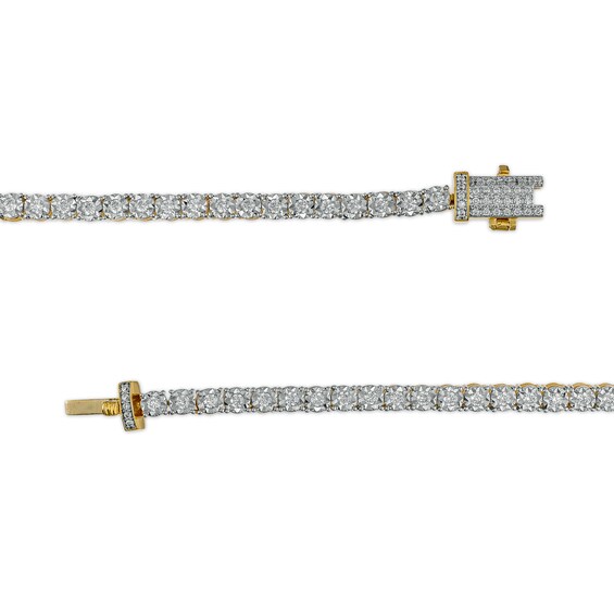 Men's 3 CT. T.w. Diamond Tennis Necklace in 10K Gold - 20"