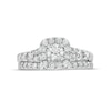 Thumbnail Image 4 of 1-1/2 CT. T.W. Diamond Cushion-Shaped Frame Split Shank Bridal Set in 10K White Gold