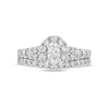 Thumbnail Image 4 of 1-1/2 CT. T.W. Oval Diamond Frame Split Shank Bridal Set in 10K White Gold
