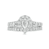 Thumbnail Image 4 of 1-1/2 CT. T.W. Pear-Shaped Diamond Frame Split Shank Bridal Set in 10K White Gold