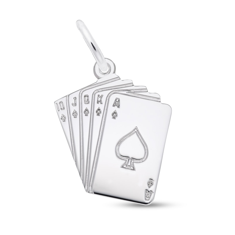 Main Image 1 of Rembrandt Charms® Straight Flush of Cards in Sterling Silver