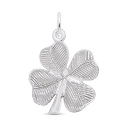 Rembrandt Charms® Textured Four Leaf Clover in Sterling Silver